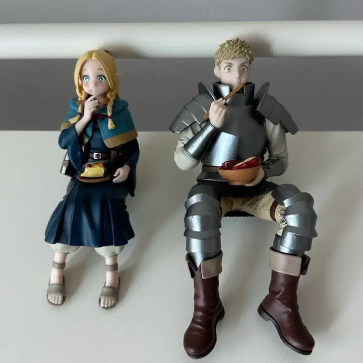 [BUNJANG] Dungeon Meshi Frieren Noodle Stopper Figures - Marsil &amp; Laios Set / 던전밥 후류 누들스토퍼 피규어 마르실 라이오스