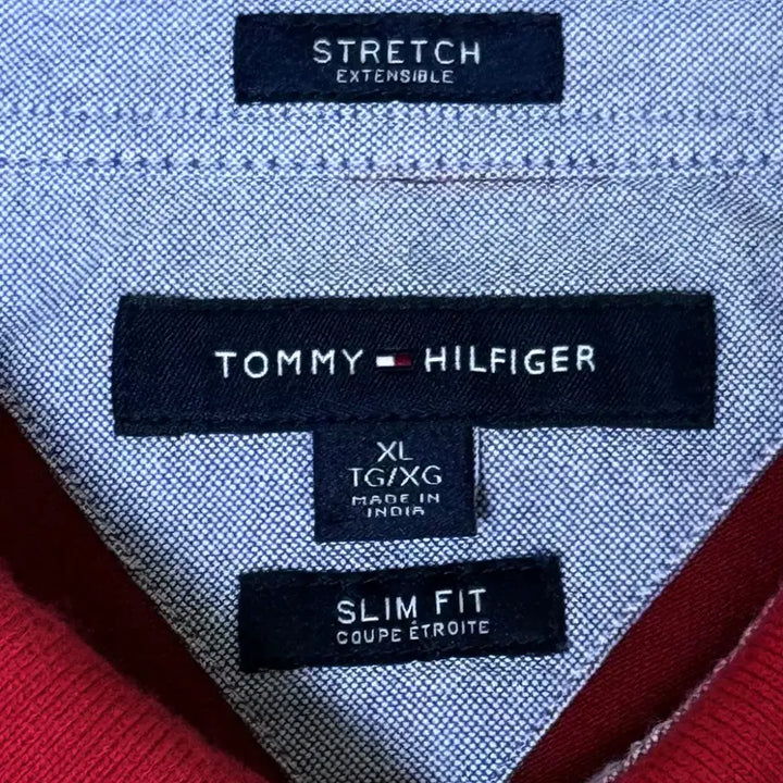 [BUNJANG] Tommy Hilfiger Striped Short Sleeve Polo Shirt Slim Fit XL / 타미힐피거 스트라이프 반팔 카라티 (슬림핏 XL)