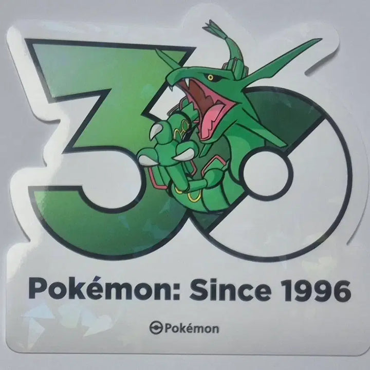 [BUNJANG] Pokemon 30th Anniversary Rayquaza Logo Sticker / [교환/판매] 포켓몬 30주년 로고 스티커 레쿠쟈