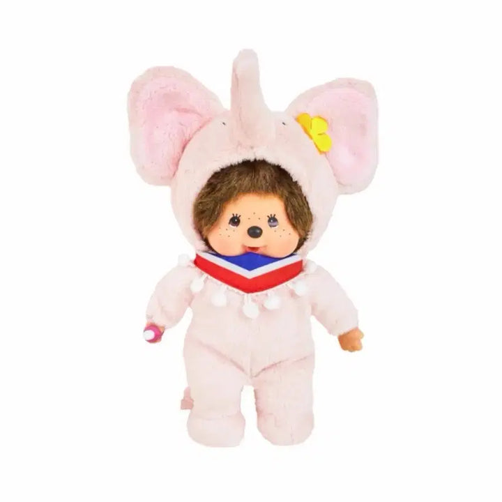 [BUNJANG] Thai Pink Elephant Monchhichi Girl New Arrival / 태국 핑크 코끼리 몬치치 여아 새상품