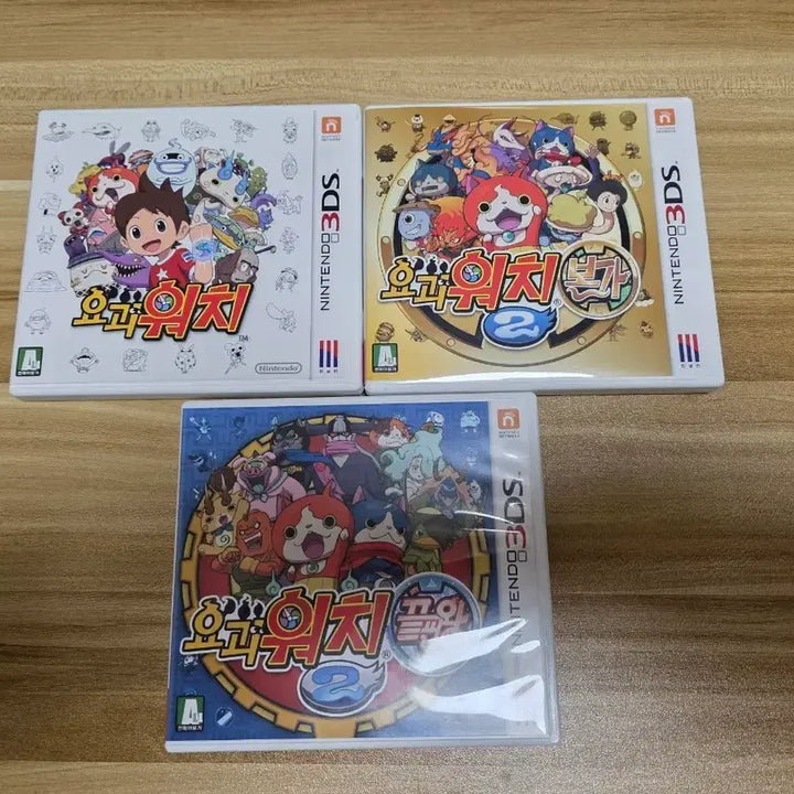 [BUNJANG] Nintendo 3DS Yo-kai Watch 3 Game Bundle / 닌텐도 3DS 요괴워치3종 일괄