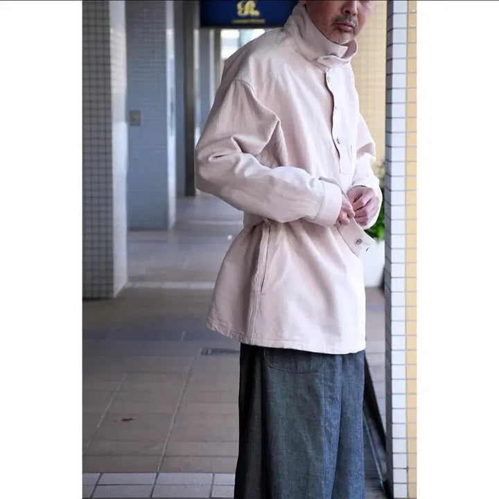 [BUNJANG] Niceness WILDE Cotton-Silk Herringbone Pullover Shirt (M) / [M] 나이스네스 WILDE 코튼실크 헤링본 풀오버 셔츠 niceness