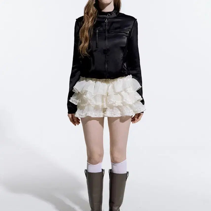 [BUNJANG] Ruff Neck Tulle Skirt / 러프넥 튜튜스커트