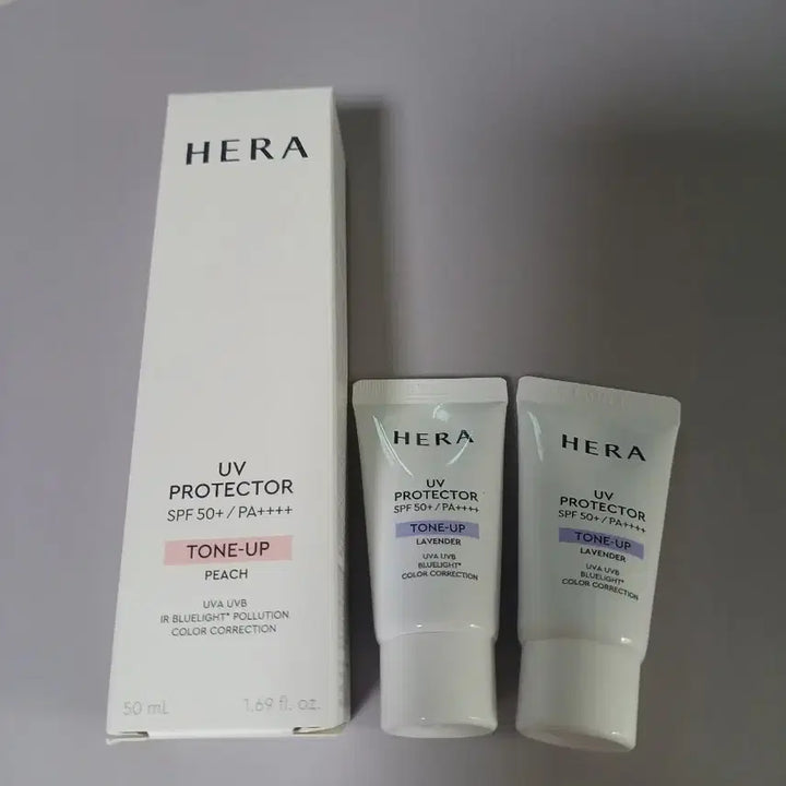 [BUNJANG] Hera UV Protector Tone-Up Peach &amp; Lavender Set / 헤라 UV 프로텍터 톤업 피치 본품+라벤더
