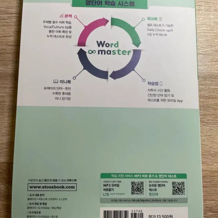 [BUNJANG] Etoosbook Word Master Junior Skill Textbook / 새상품)이투스북 워드마스터 중등 실력