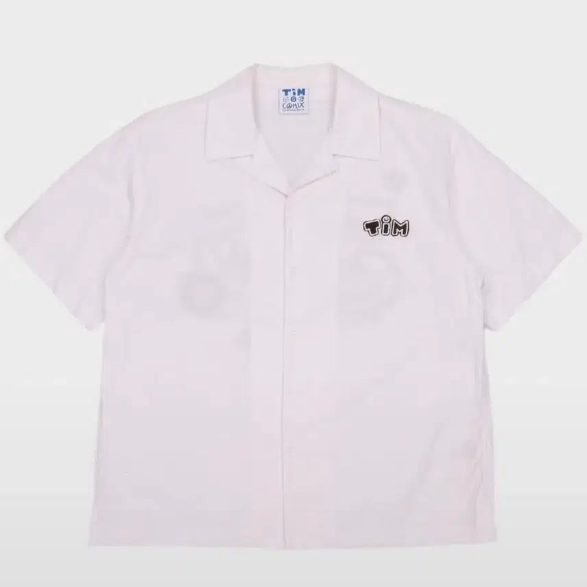 [BUNJANG] Timcomix Short Sleeve Shirt White WS / 팀코믹스 반소매 셔츠 WS