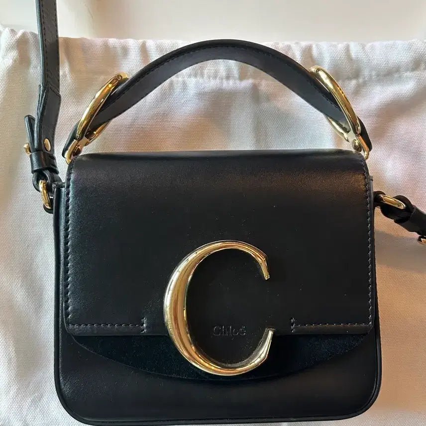 [BUNJANG] Chloe Small Black C Bag Shoulder Bag / 오늘만*정품*끌로에 C백 블랙 스몰 숄더백
