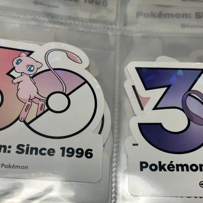 [BUNJANG] Pokemon 30th Anniversary Mew &amp; Mewtwo Sticker / 포켓몬 30주년 스티커 뮤+뮤츠