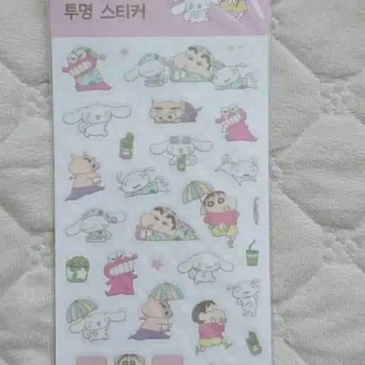 [BUNJANG] Sanrio Cinnamoroll x Crayon Shin-chan Collaboration Clear Sticker / [정품] 시나모롤과 짱구는못말려 콜라보 심플 투명 스티커