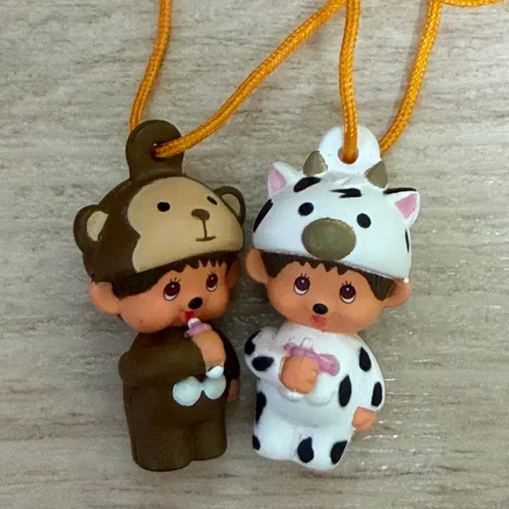 [BUNJANG] Monchhichi Figure Set (Monkey, Ox) / 2001 정품 몬치치 피규어 (원숭이,소) 일괄 판매 개별 불가