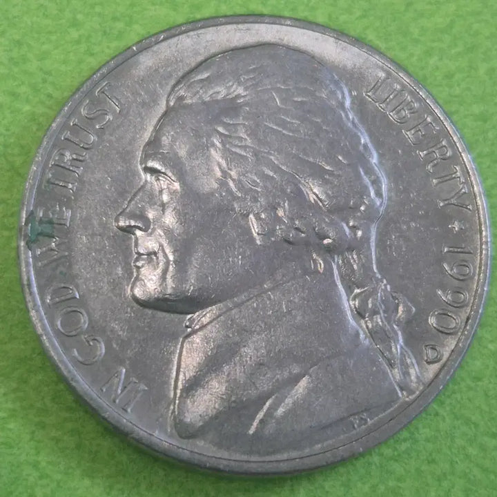[BUNJANG] 1990 United States 5 Cent Coin / 1990 미국 5센트 동전 M3601