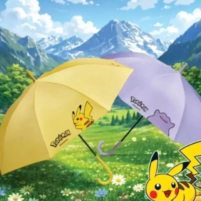 [BUNJANG] Baskin Robbins Pokemon Pikachu Long Umbrella / (배라) 배스킨라빈스 포켓몬 장우산 (피카츄)