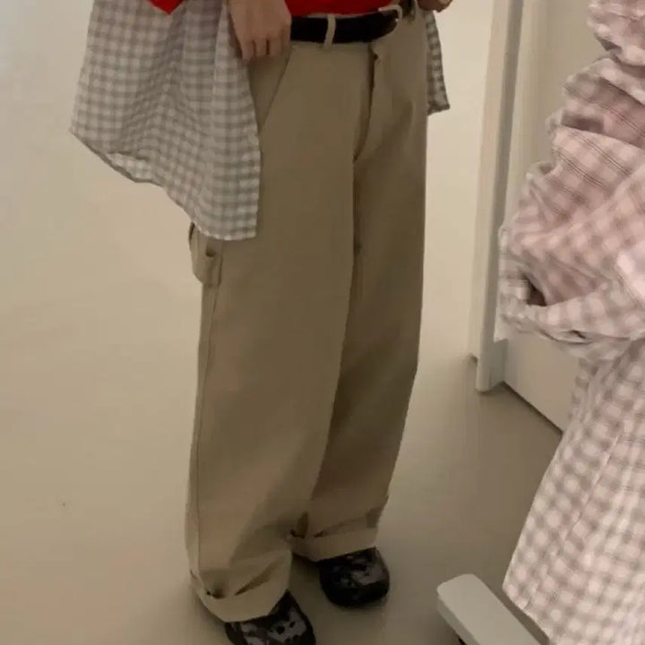 [BUNJANG] Basket Washing Carpenter Pants Beige S / Basket 바스켓 워싱 카펜더 팬츠 S 베이지