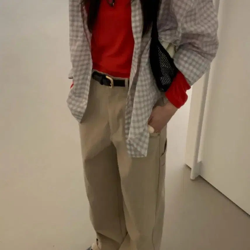 [BUNJANG] Basket Washing Carpenter Pants Beige S / Basket 바스켓 워싱 카펜더 팬츠 S 베이지