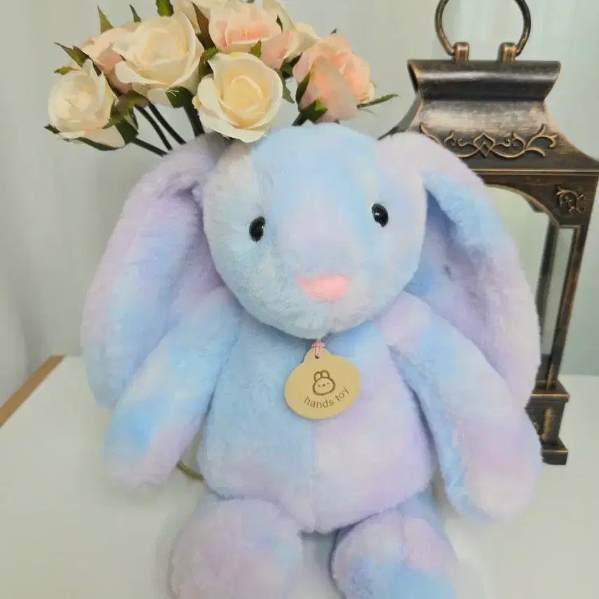 [BUNJANG] Pastel Rainbow Rabbit Plush Toy / 파스텔 레인보우 토끼 인형 새상품