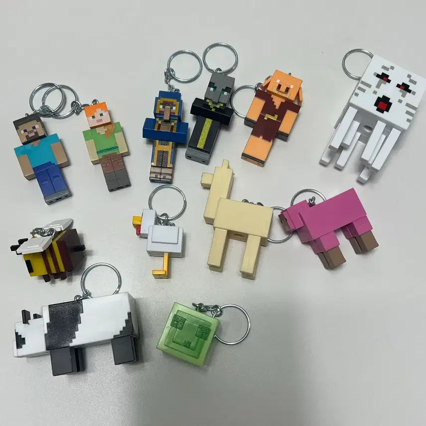 [BUNJANG] Minecraft Artbox Keyring Bundle Set / 마인크래프트 아트박스 키링 일괄