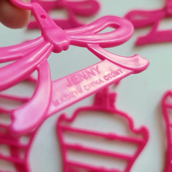 [BUNJANG] Takara Tomy Doll Hangers (Set of 7) - Pink Ribbon Design / 타카라토미 인형 옷걸이  제니 옷걸이