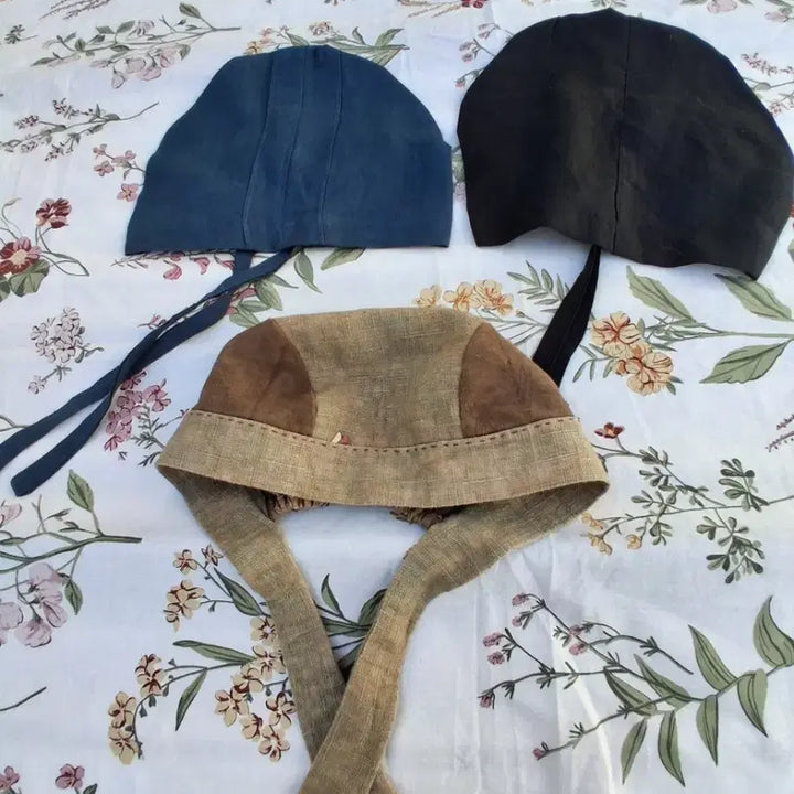 [BUNJANG] Bonnet 3-Piece Bundle (Adult) / 마.린넨 소재와 면 소재 보넷 3점 (어른용)일괄