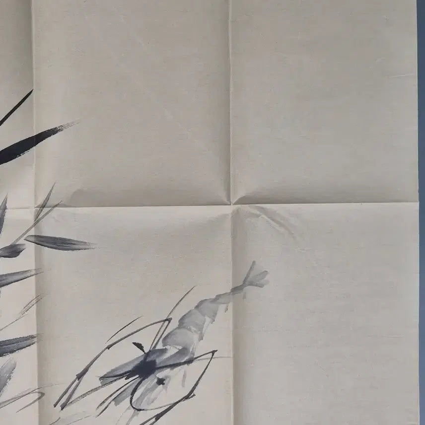 [BUNJANG] Qi Baishi Cicada Shrimp Painting Antique Chinese Painting Collectible / 제백석 치바이스 징거미 새우 그림 고서화 중국골동품 고미술품 수집품 그림