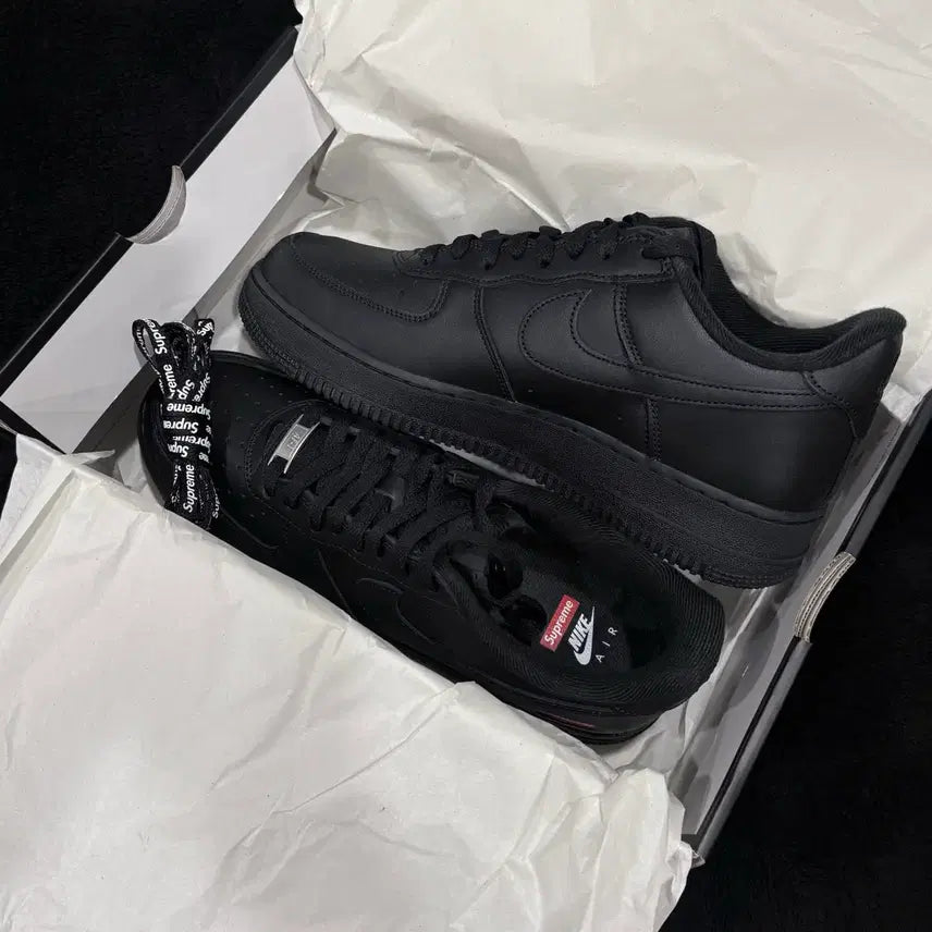 [BUNJANG] Nike x Supreme Air Force 1 Low Black / 슈프림 에어포스 275,280 새상품 블랙
