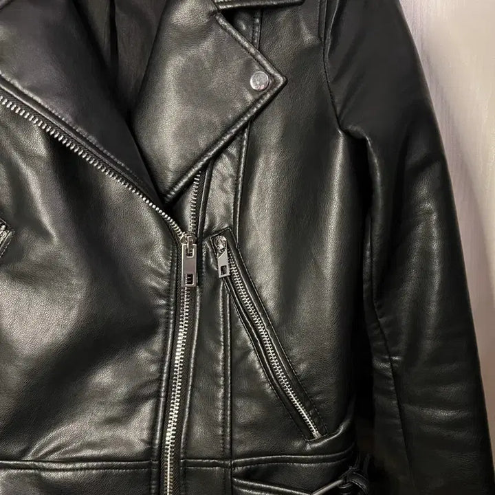 [BUNJANG] Zara Leather Rider Jacket Black / 자라 가죽 라이더 자켓 블랙