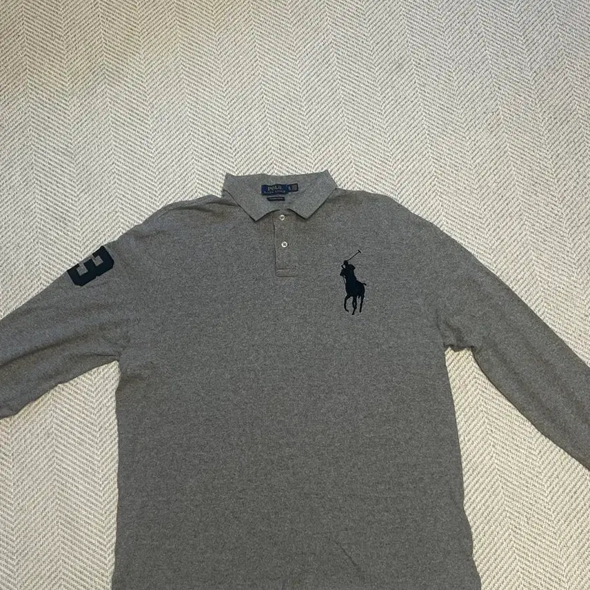 [BUNJANG] Polo Ralph Lauren Big Pony Grey Long Sleeve Polo Shirt XL / 빅포니 팝니다