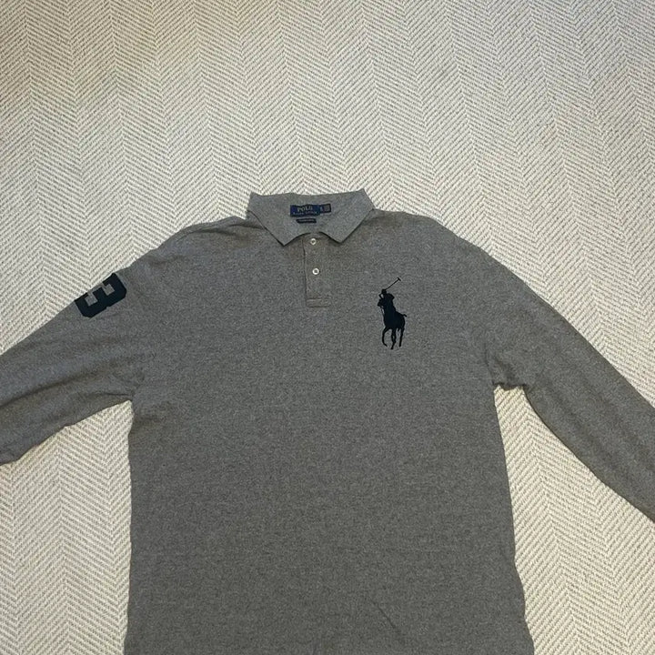 [BUNJANG] Polo Ralph Lauren Big Pony Grey Long Sleeve Polo Shirt XL / 빅포니 팝니다