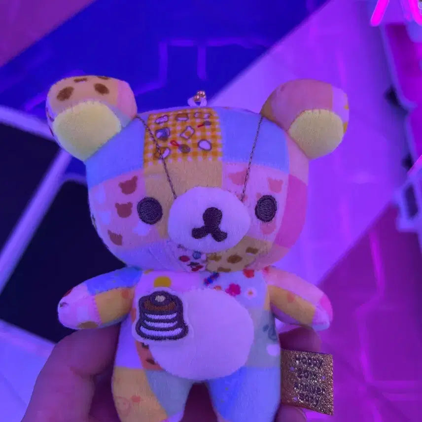 [BUNJANG] Rainbow Rilakkuma Plush Keychain / 알록달록 무지개 리락쿠마 인형 키링