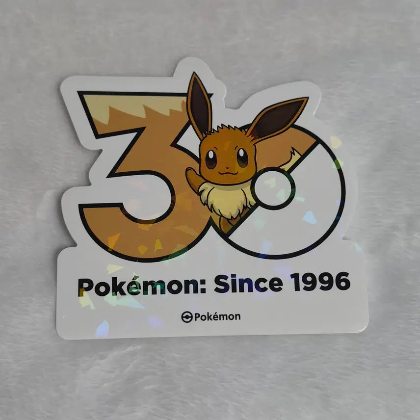[BUNJANG] Pokemon 30th Anniversary Logo Sticker Eevee / 포켓몬 30주년 로고 스티커 이브이 판매합니다.
