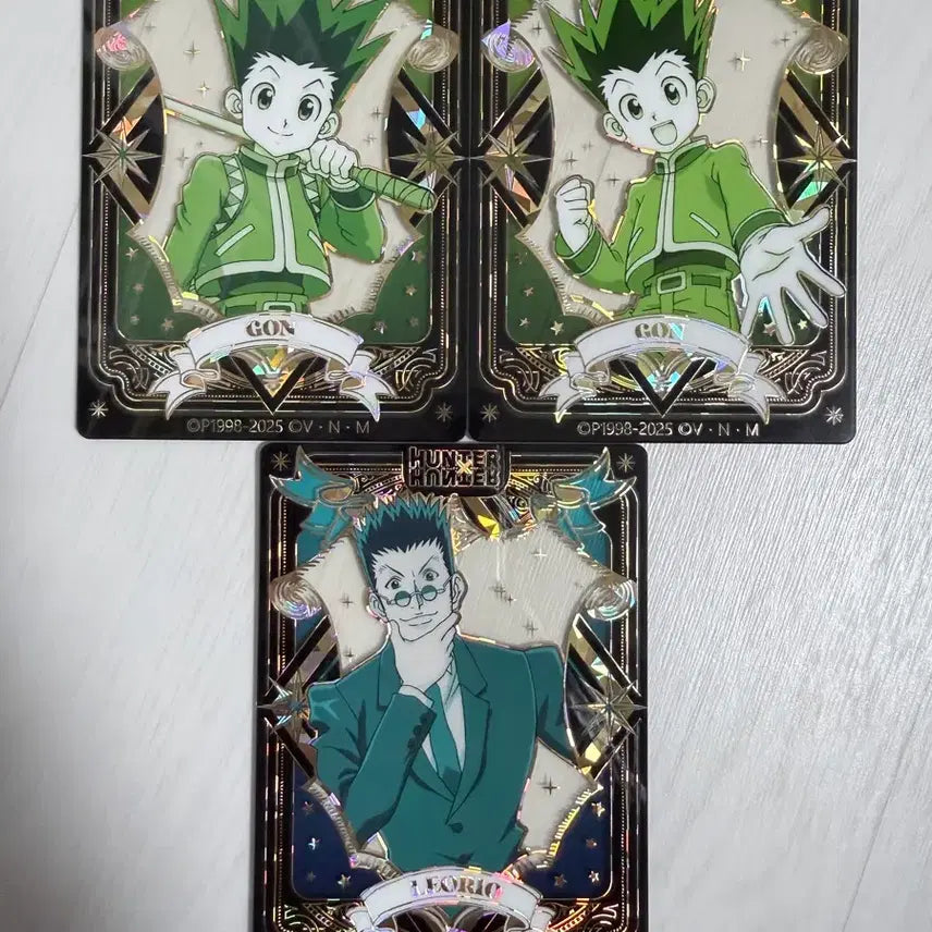 [BUNJANG] Hunter x Hunter Gon &amp; Leorio Acrylic Card Set (3 Types) / [헌터헌터] 곤&amp;레오레오 아크릴카드 3종 새상품