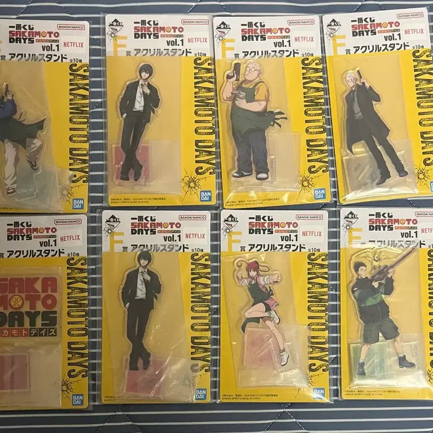 [BUNJANG] Sakamoto Days Acrylic Stand Set (8 pcs) / 사카모토데이즈 f상 아크릴 8개 일괄 판매