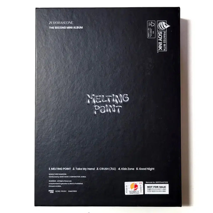 [BUNJANG] ZEROBASEONE 2nd Mini Album MELTING POINT Black Version Signed Promotional Edition / [친필싸인반]희귀수집반/제로베이스원 2nd미니앨범/블랙버전