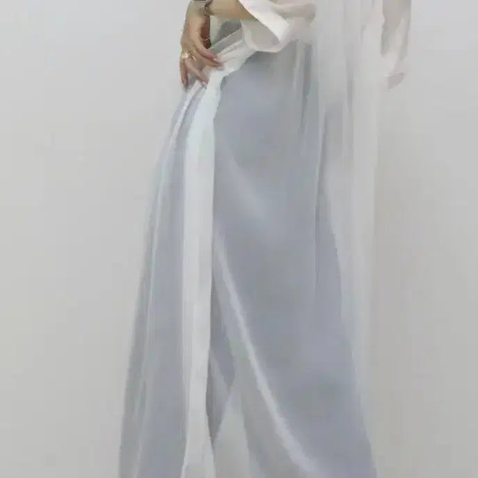 [BUNJANG] Treeming Bird Sheer Long Shirt Robe / 새상품)트리밍버드 시스루 롱셔츠 로브
