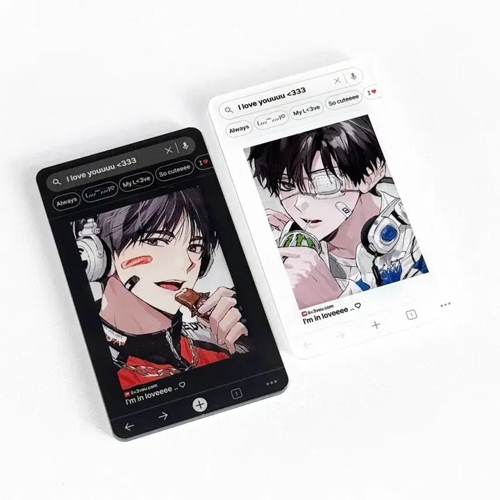 [BUNJANG] two.님 Photocard Holder Dark Black / Light White / two님 포카홀더 포카 홀더 러브탭 다크 블랙 라이트 화이트