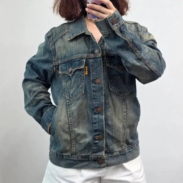 [BUNJANG] Edwin Washed Denim Jacket Blue Jacket / [프립]L/에드윈 워싱 데님자켓 청자켓