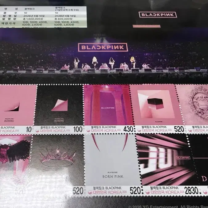 [BUNJANG] BLACKPINK Commemorative Stamp &amp; Stamp Package / 블랙핑크 기념 우표 및 기념우표 패키지