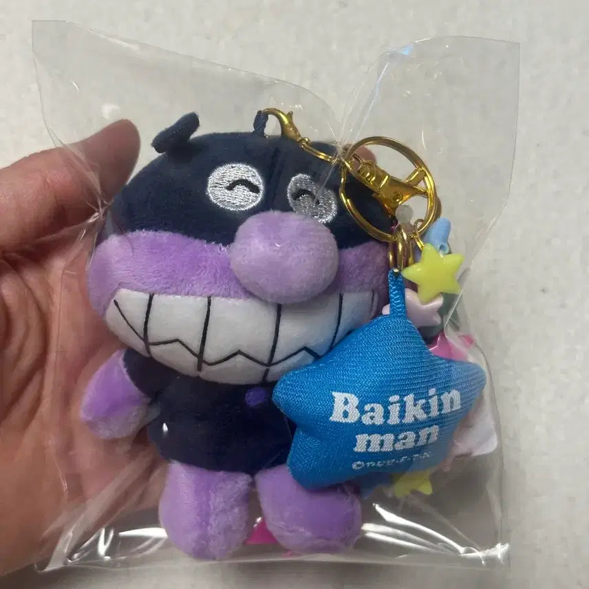 [BUNJANG] Anpanman Bacteria-man Viking-man Keyring Plush / [새상품] 호빵맨 세균맨 바이킹맨 키링 인형