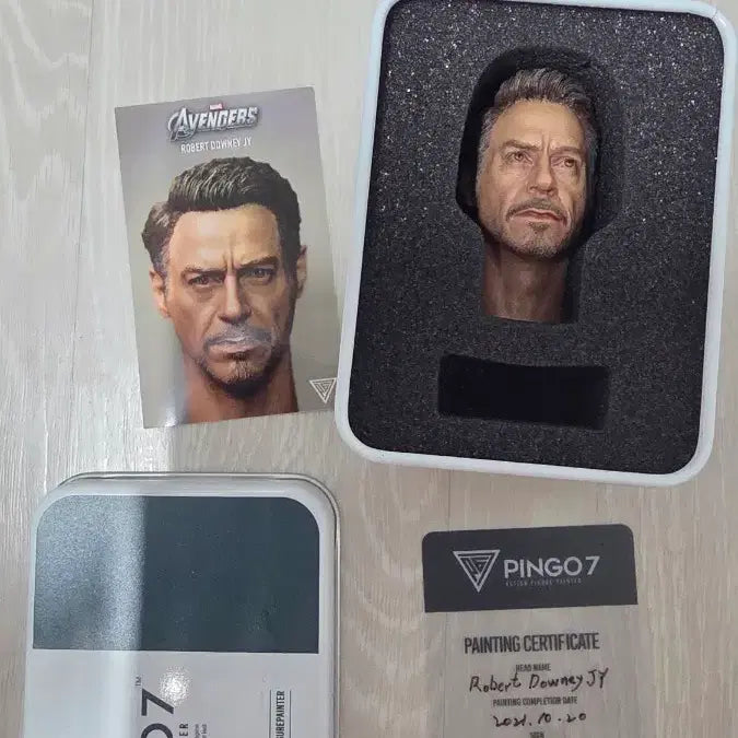 [BUNJANG] Pingo7 Iron Man Robert Downey Jr. Head Painted Complete Figure / 핑고7 아이언맨 로버트 다우니 주니어 헤드 도색 완성품