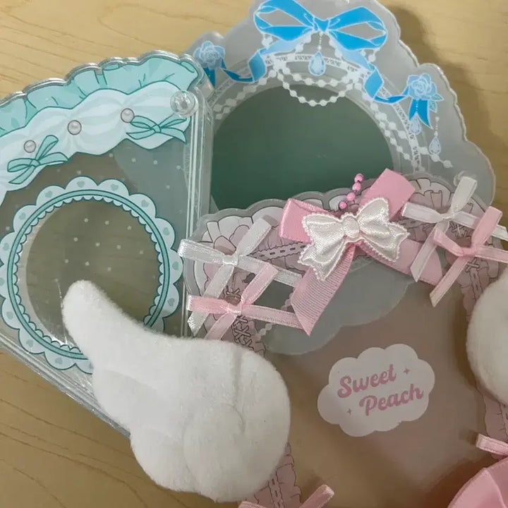[BUNJANG] Bundle Set Lace Toploader, Can Badge Cover, Rosette, Acrylic Photocard Stand / 일괄)레이스 탑로더 캔뱃지 커버 로제트 아크릴 포카 거치대 탑꾸