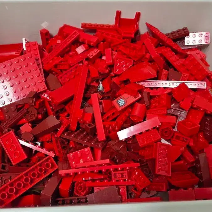 [BUNJANG] LEGO Red Brick Set Mix 2.4kg / 레고 빨강색 블록 브릭 세트 믹스 2.4kg
