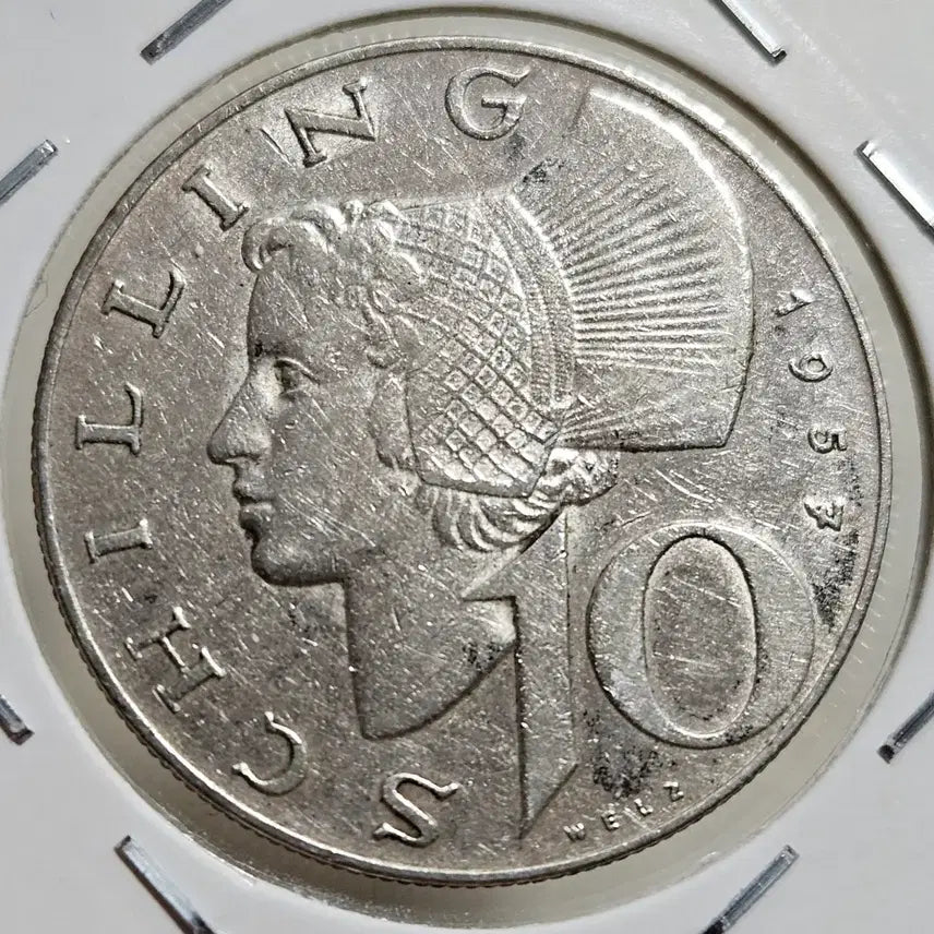 [BUNJANG] Austria Republic 1957 10 Schilling Silver Coin / 오스트리아 공화국 1957년 10실링 은화 (가)