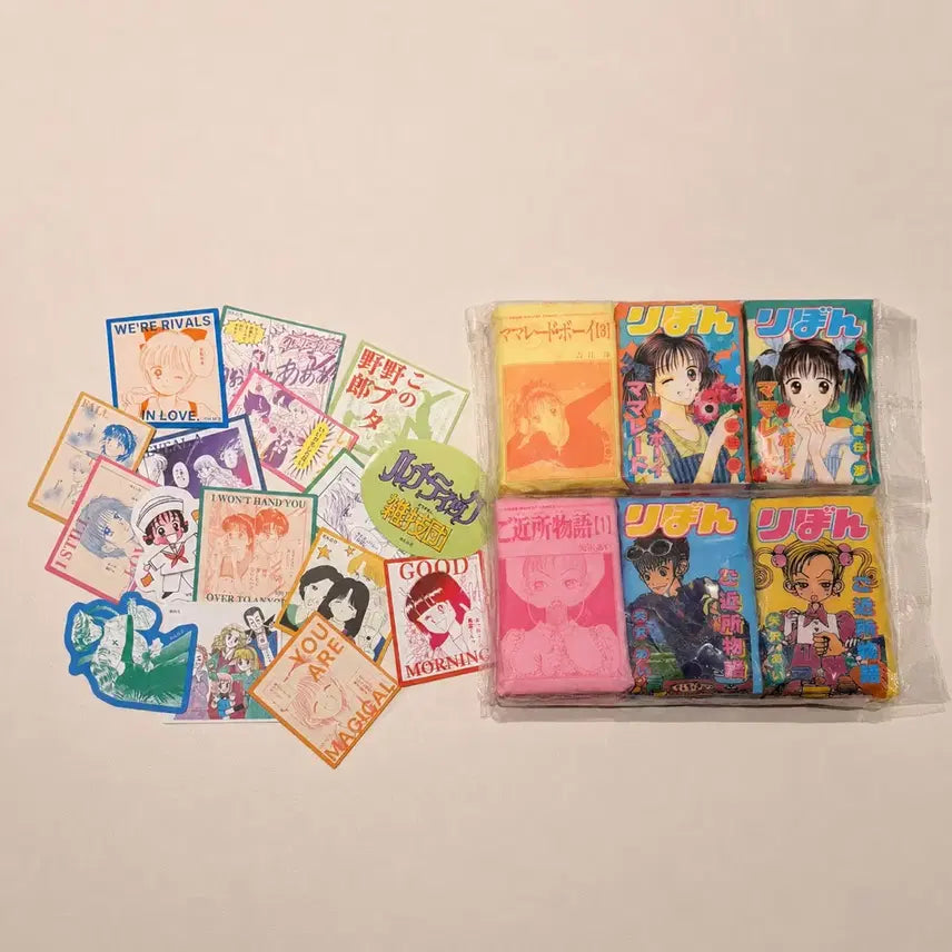 [BUNJANG] Ribbon Magazine 70th Anniversary Goods Tissue &amp; Sticker Bundle Set / 일괄) 일본 잡지 만화 리본 70주년 굿즈 티슈 스티커
