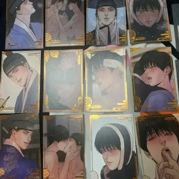 [BUNJANG] Painter of the Night Illustration Postcards Set (12 types) + Transparent Postcards Set (2 types) / 야화첩 대만판 특전 엽서 12종 일괄