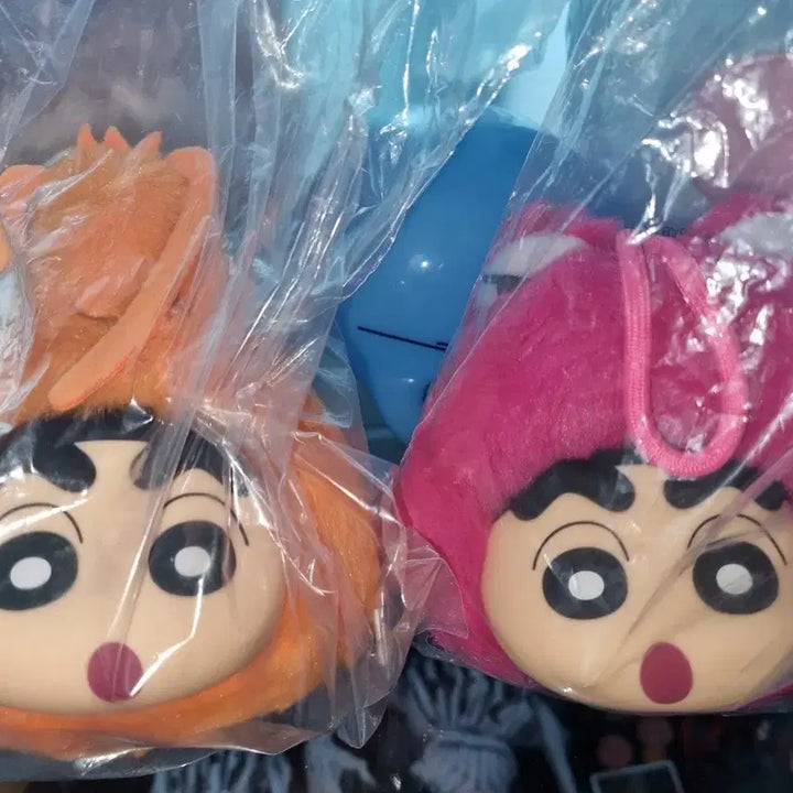[BUNJANG] Crayon Shin-chan Face Plush Doll Figure Set (2 pcs) / 짱구 얼굴 인형 피규어 와니야마 새우튀김  2개 새상품