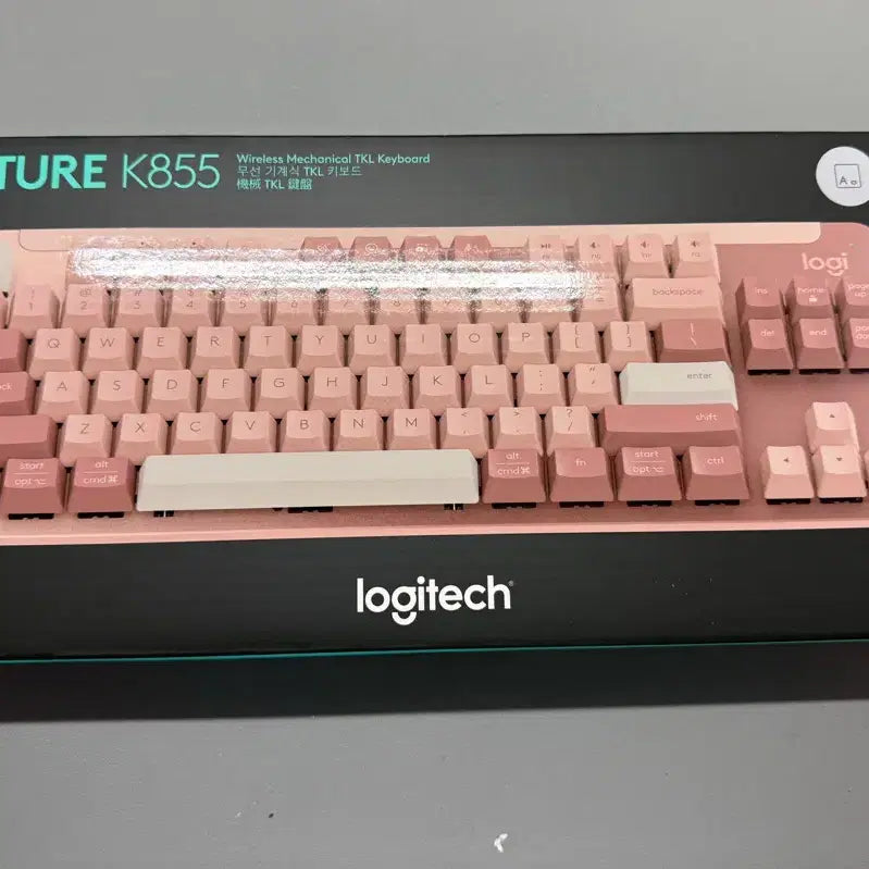 [BUNJANG] Logitech Signature K855 Wireless Mechanical Keyboard Tactile Switches Rose Pink / (하루특가 택포)로지텍 K855 블루투스 무선 기계식 키보드