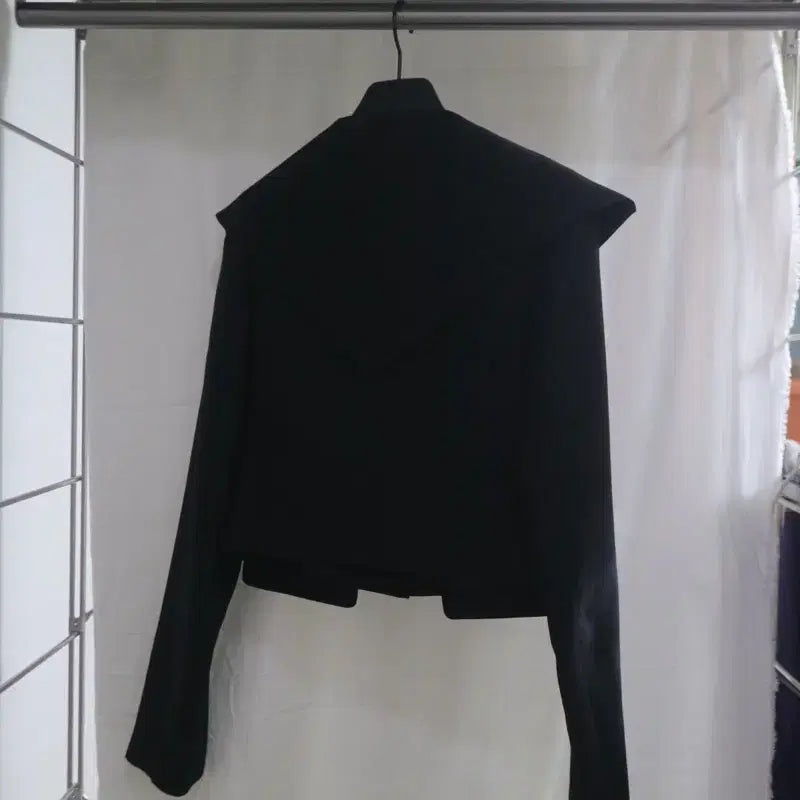 [BUNJANG] MinjuKim Sailor Collar Crop Jacket - Black / 민주킴 Sailor Collar crop Jacket - Black