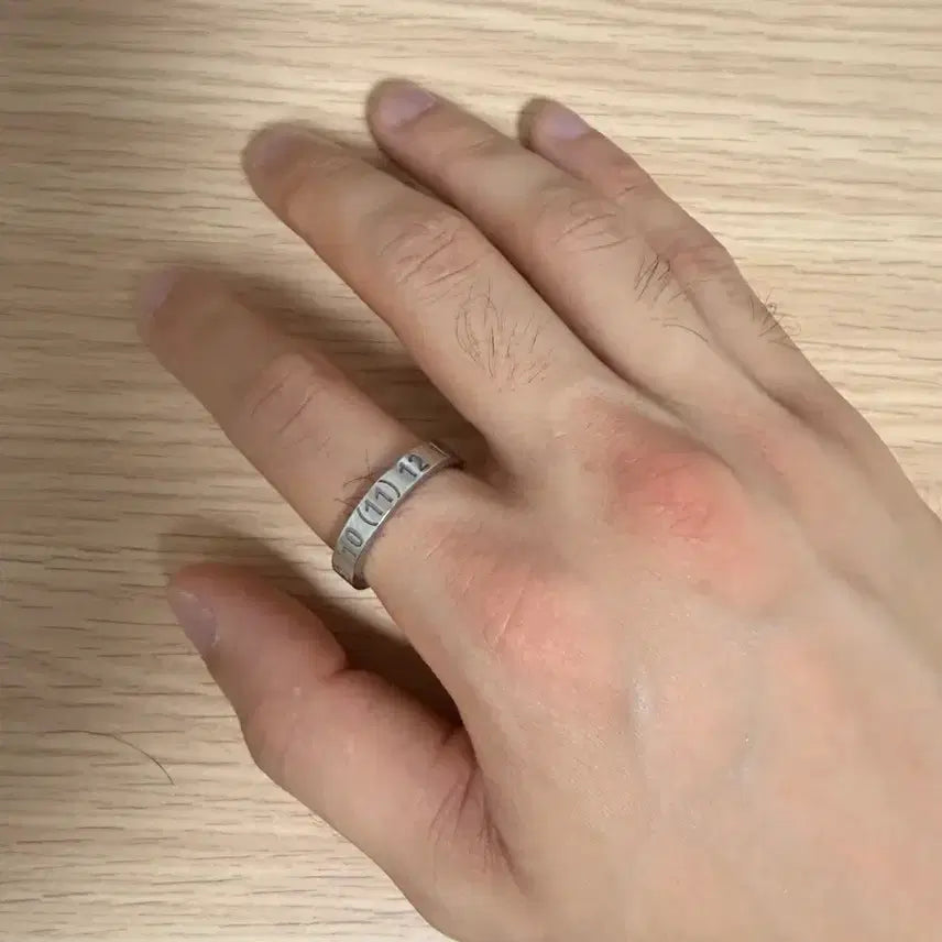 [BUNJANG] Maison Margiela Numerical Ring Silver Size 8 / 마르지엘라_뉴메리컬 넘버링 반지_실버_8호