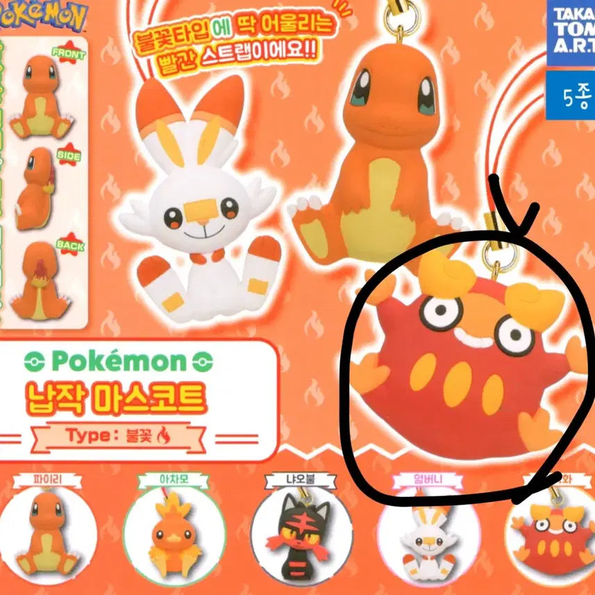 [BUNJANG] Pokemon Flat Mascot Keyring Chincharo / 포켓몬스터 납작 마스코트 키링 달막화 미개봉