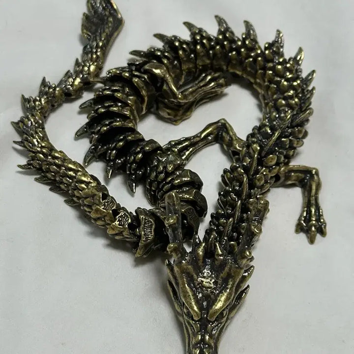 [BUNJANG] Brass Dragon Sculpture Ornament Keychain / 황동 용 활체 조각상 장식품 키링