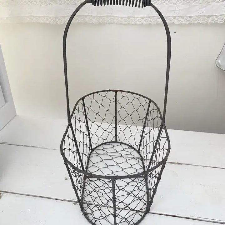[BUNJANG] French Vintage Iron Wire Basket / 프랑스 빈티지 철제 와이어 바구니